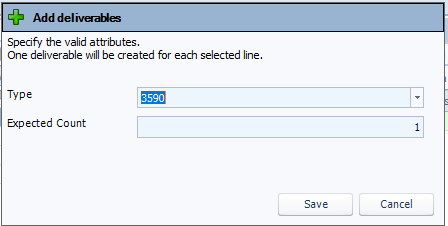 Add Deliverables