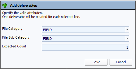 Add Deliverables