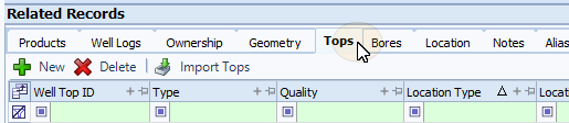 Tops tab active